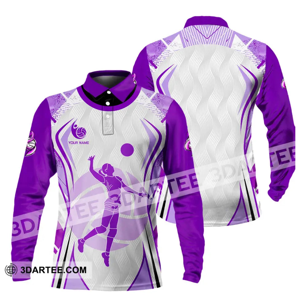 Unisex Shirt - Custom Volleyball 3D Shirt - Long Sleeve Polo / S - T-shirt
