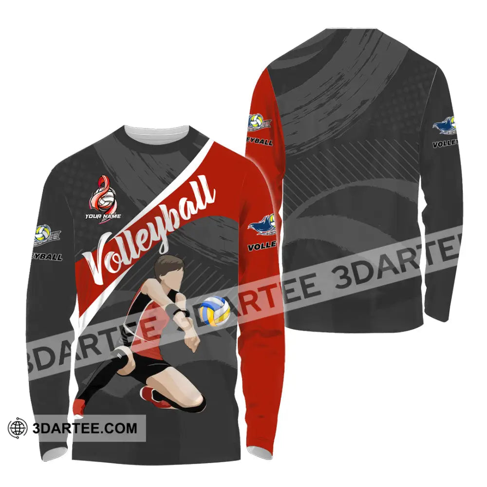 Unisex Shirt - Custom Volleyball 3D Shirt - Long Sleeve Shirt / S - T-shirt
