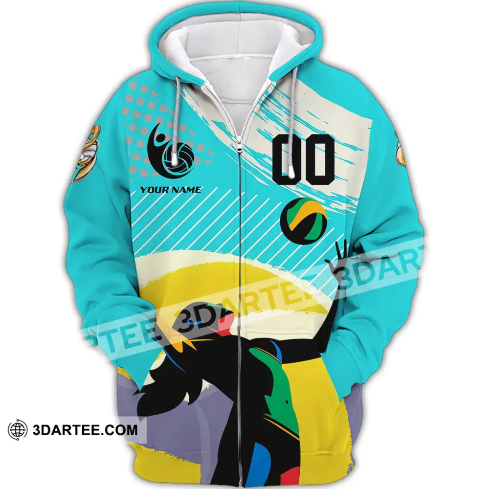 Unisex Shirt - Custom Volleyball 3D Shirt - Zipper Hoodie / S - T-shirt