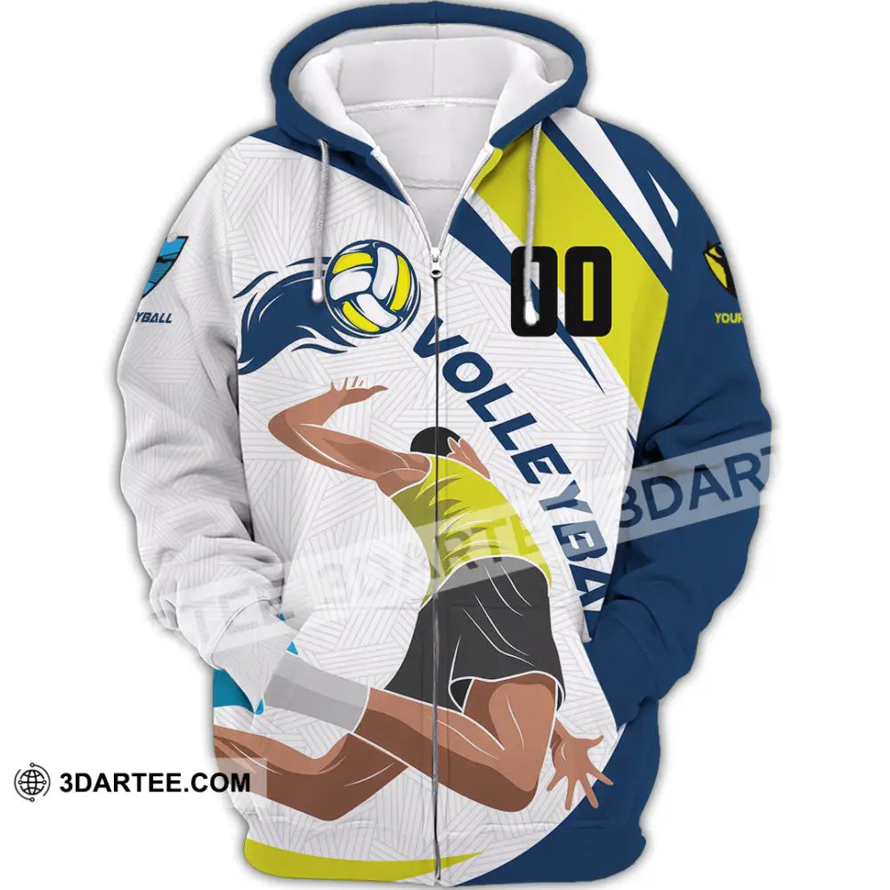 Unisex Shirt - Custom Volleyball 3D Shirt - Zipper Hoodie / S - T-shirt