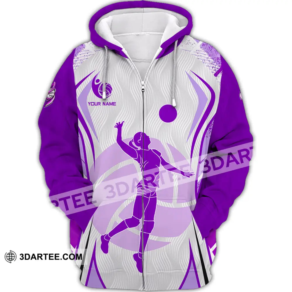 Unisex Shirt - Custom Volleyball 3D Shirt - Zipper Hoodie / S - T-shirt
