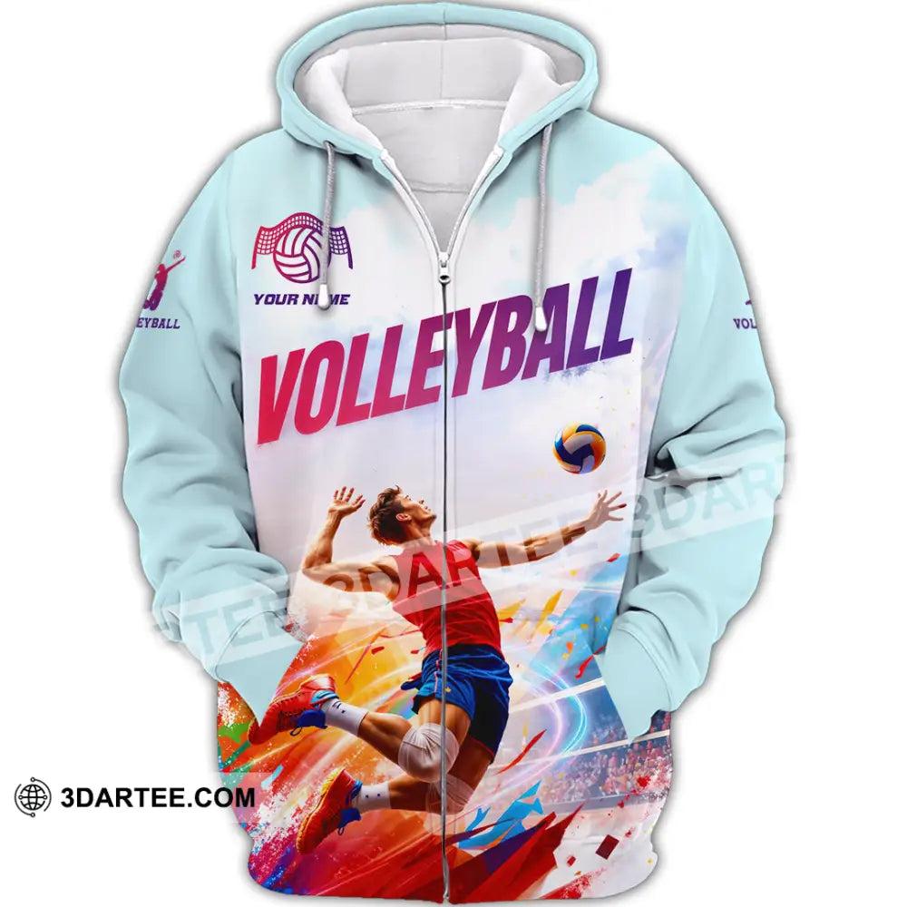 Unisex Shirt - Custom Volleyball 3D Shirt - Zipper Hoodie / S - T-shirt