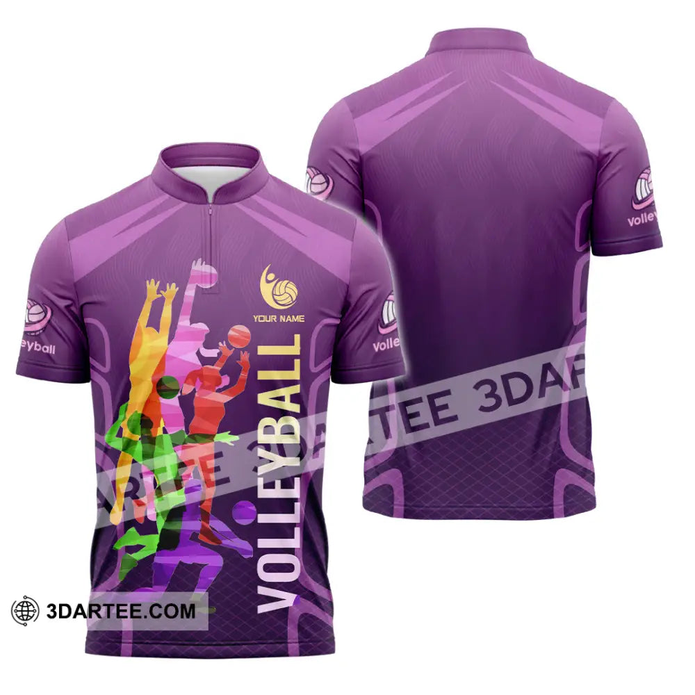 Unisex Shirt - Custom Volleyball 3D Shirt - Zipper Polo Shirt / S - T-shirt