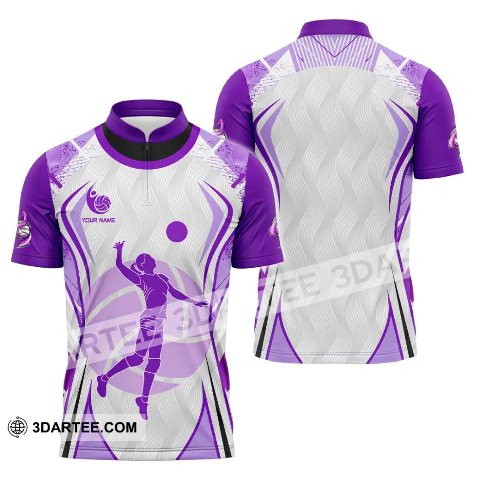 Unisex Shirt - Custom Volleyball 3D Shirt - Zipper Polo Shirt / S - T-shirt