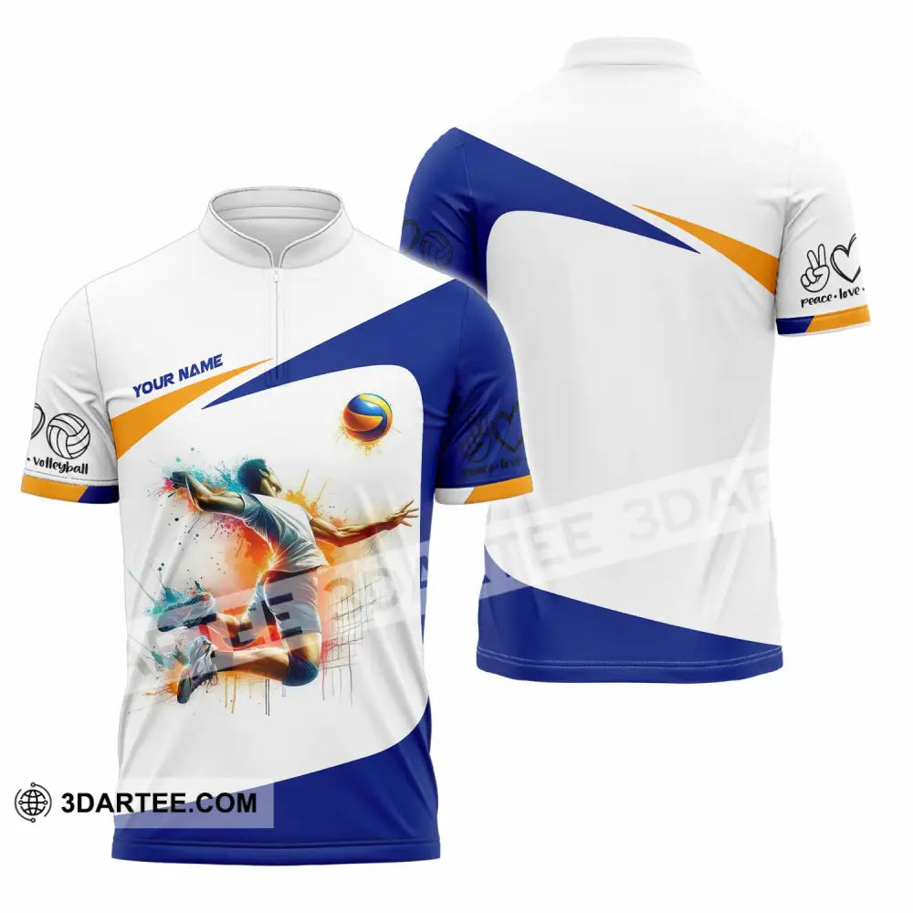 Unisex Shirt - Custom Volleyball 3D Shirt Zipper Polo Shirt / S T-shirt