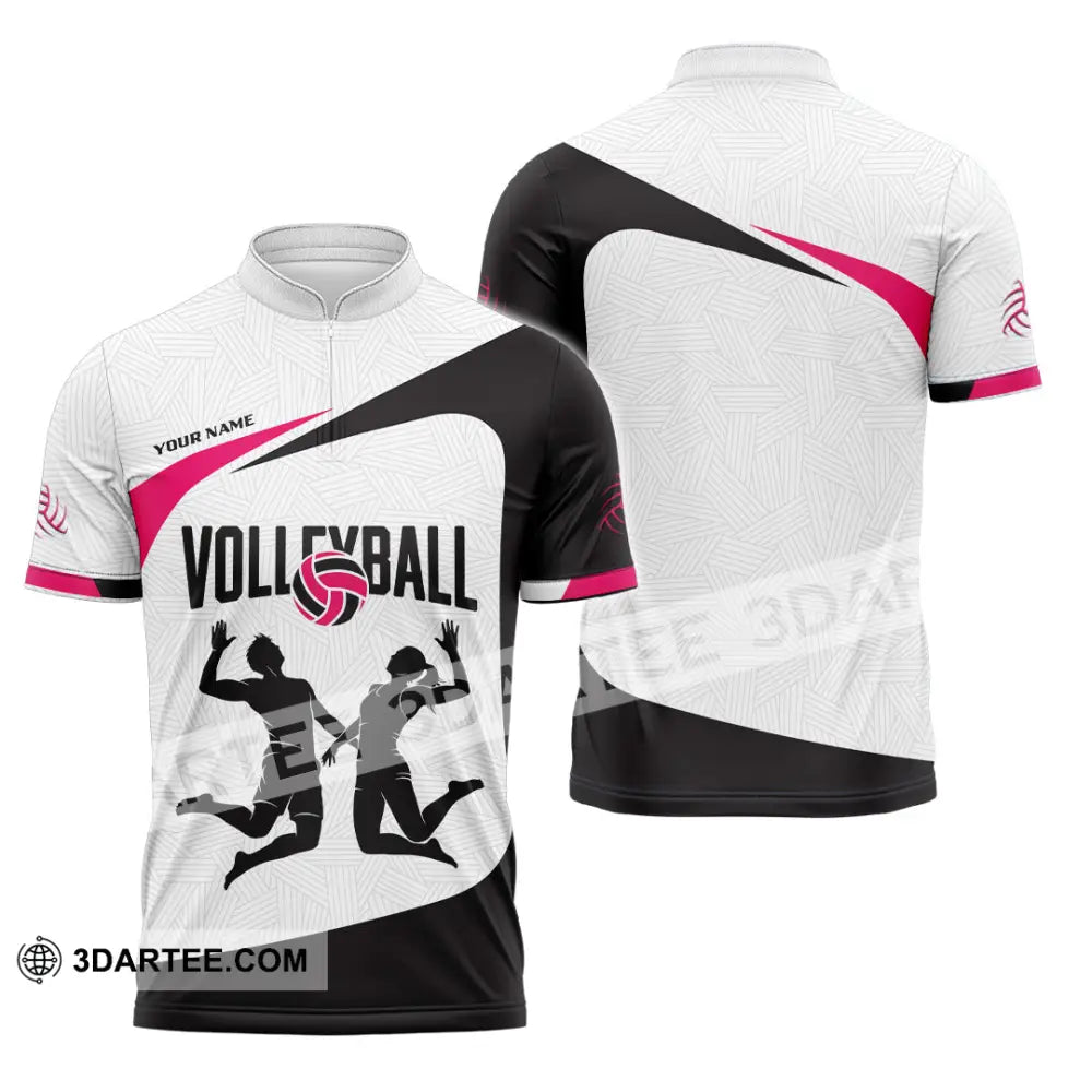 Unisex Shirt - Custom Volleyball 3D Shirt - Zipper Polo Shirt / S - T-shirt