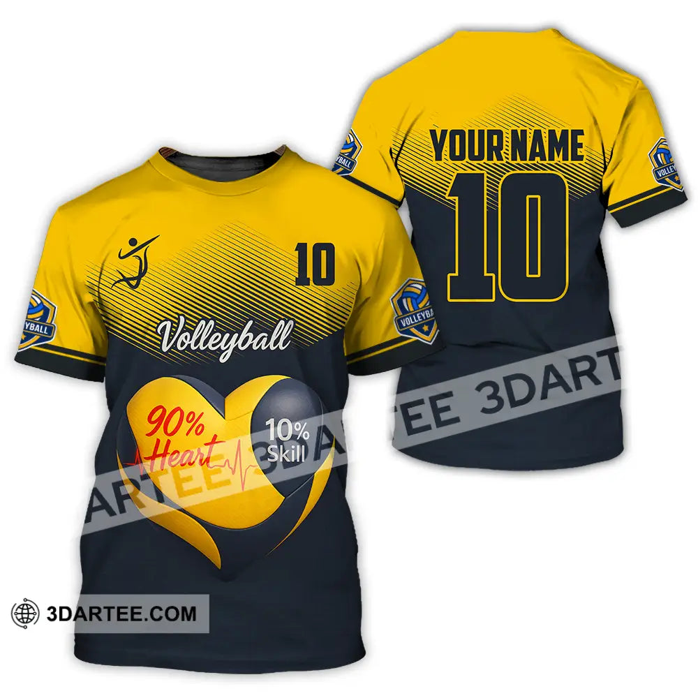 Unisex Shirt - Custom Volleyball 90% Heart 10% Skill Shirt T-Shirt / S T-shirt