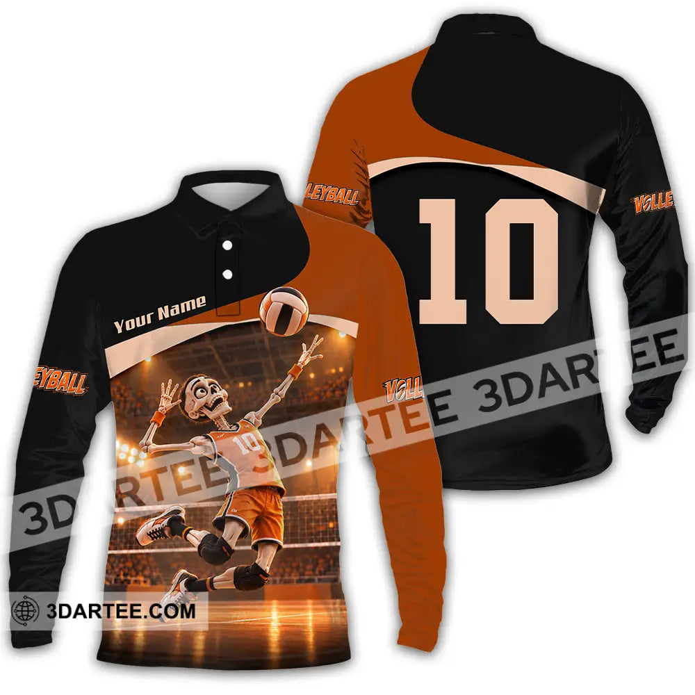 Unisex Shirt - Custom Volleyball Shirt - Long Sleeve Polo / S - T-shirt