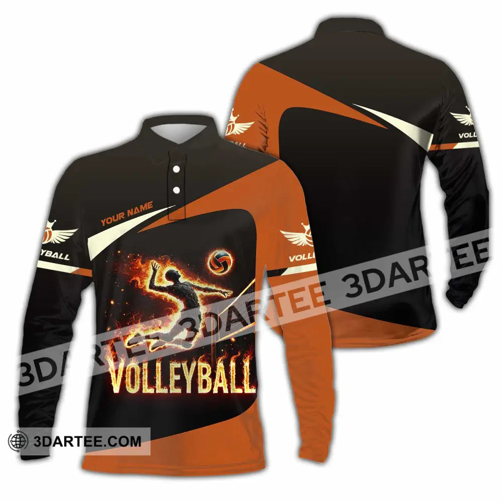 Unisex Shirt - Custom Volleyball Shirt Long Sleeve Polo / S T-shirt