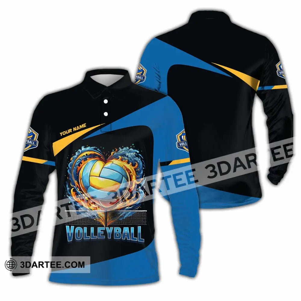 Unisex Shirt - Custom Volleyball Shirt Long Sleeve Polo / S T-shirt