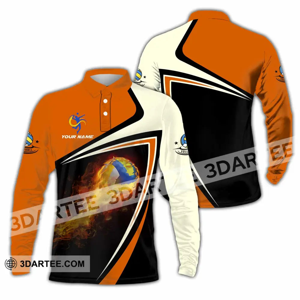Unisex Shirt - Custom Volleyball Shirt Long Sleeve Polo / S T-shirt