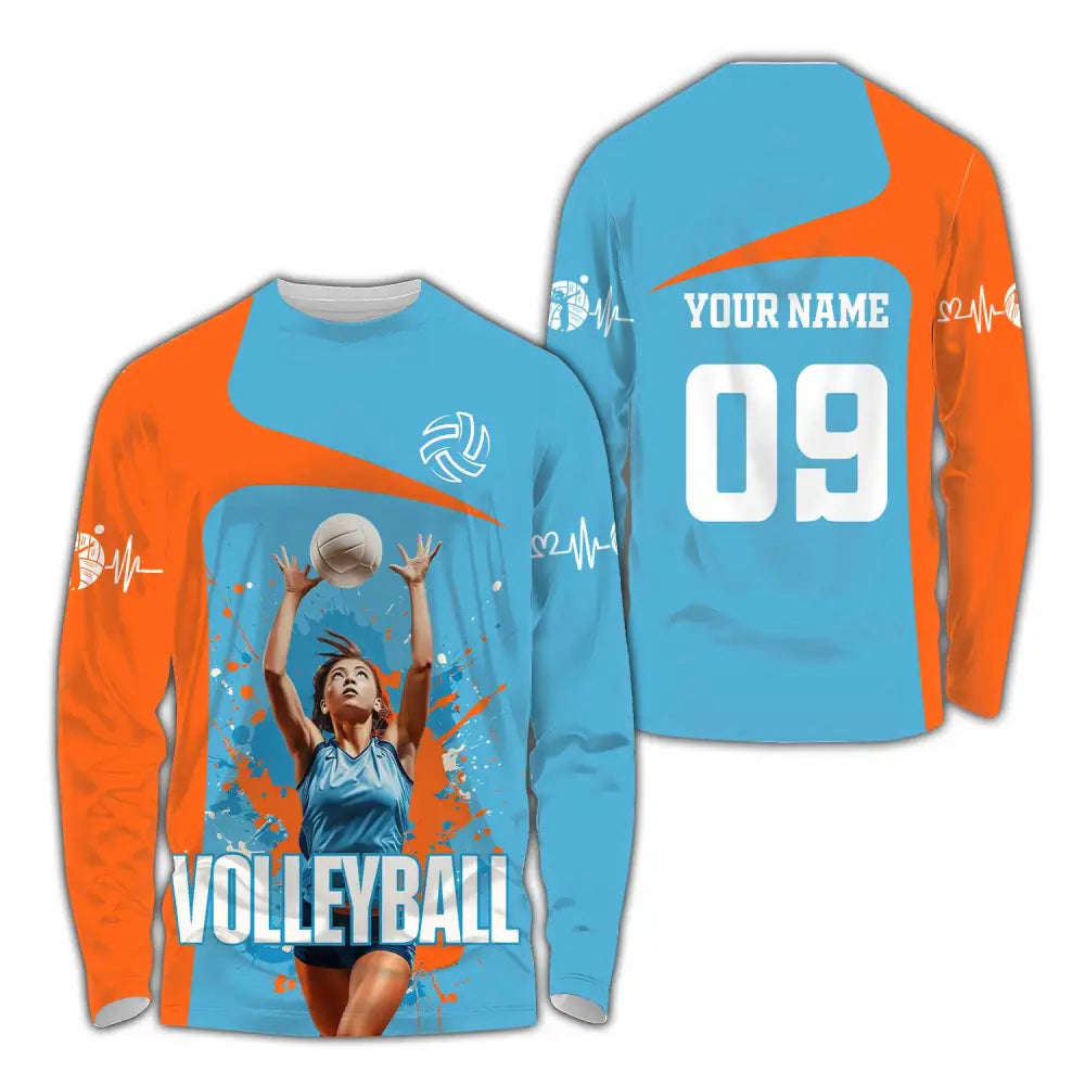 Unisex Shirt - Custom Volleyball Shirt Long Sleeve Shirt / S T-shirt