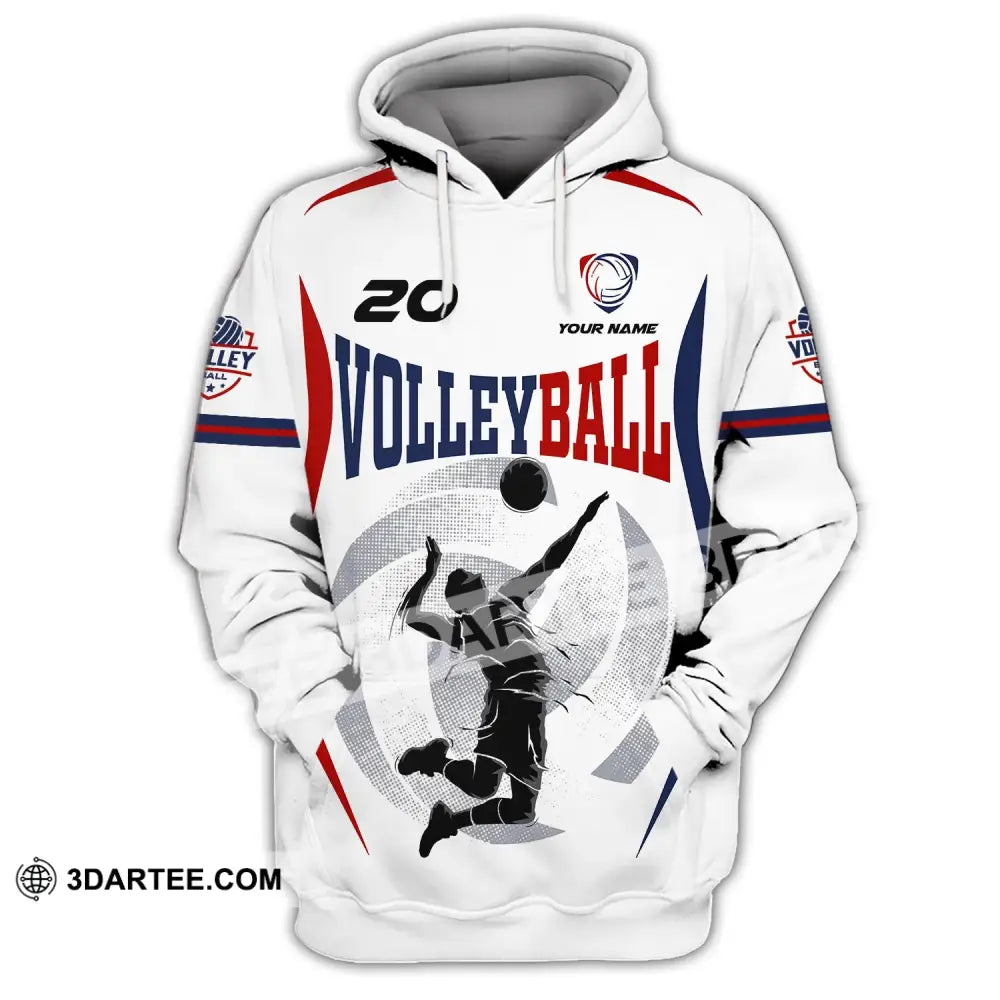 Unisex Shirt Custom Volleyball T-Shirt For Club Gift Players Hoodie / S