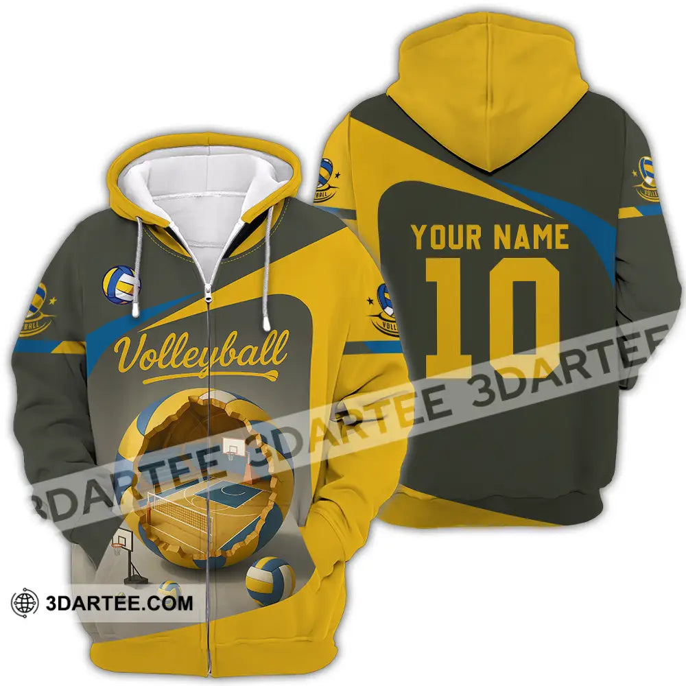 Unisex Shirt - Custom Volleyball Shirt Zipper Hoodie / S T-shirt