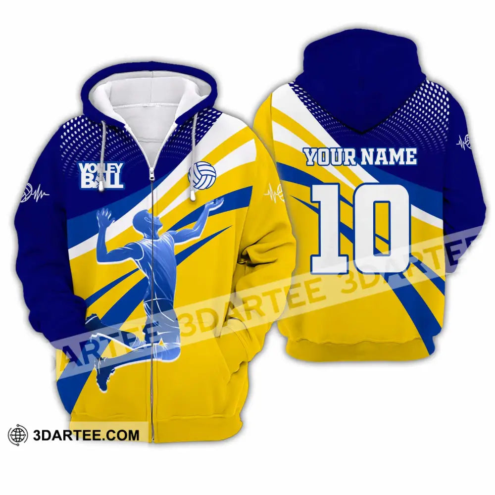 Unisex Shirt - Custom Volleyball Shirt Zipper Hoodie / S T-shirt