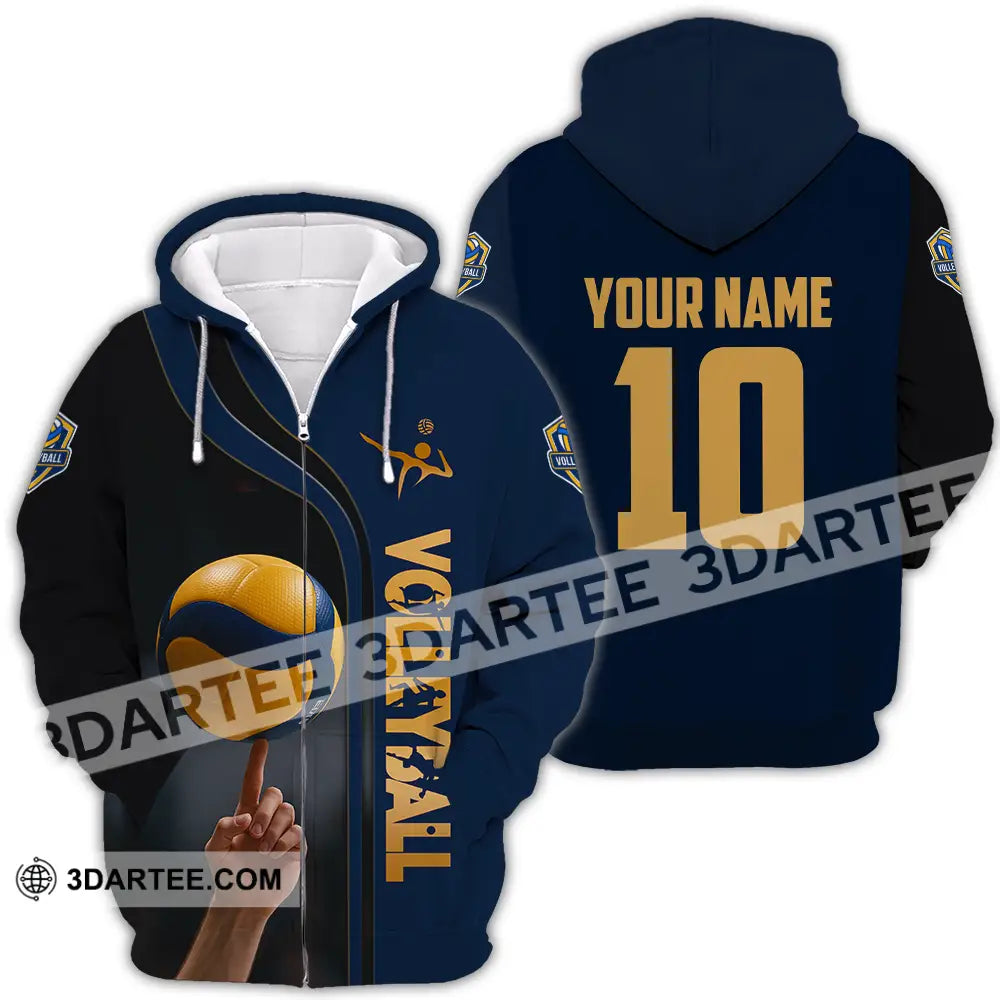 Unisex Shirt - Custom Volleyball Shirt Zipper Hoodie / S T-shirt