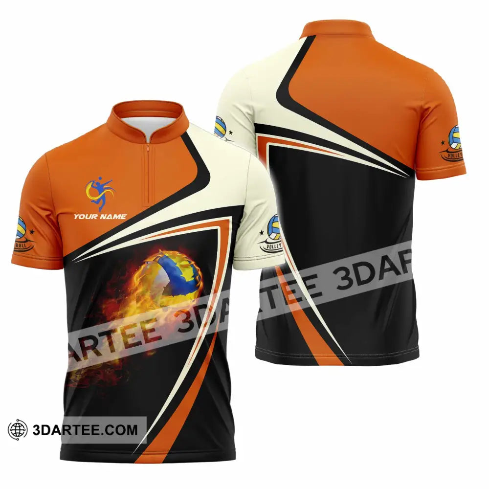 Unisex Shirt - Custom Volleyball Shirt Zipper Polo Shirt / S T-shirt