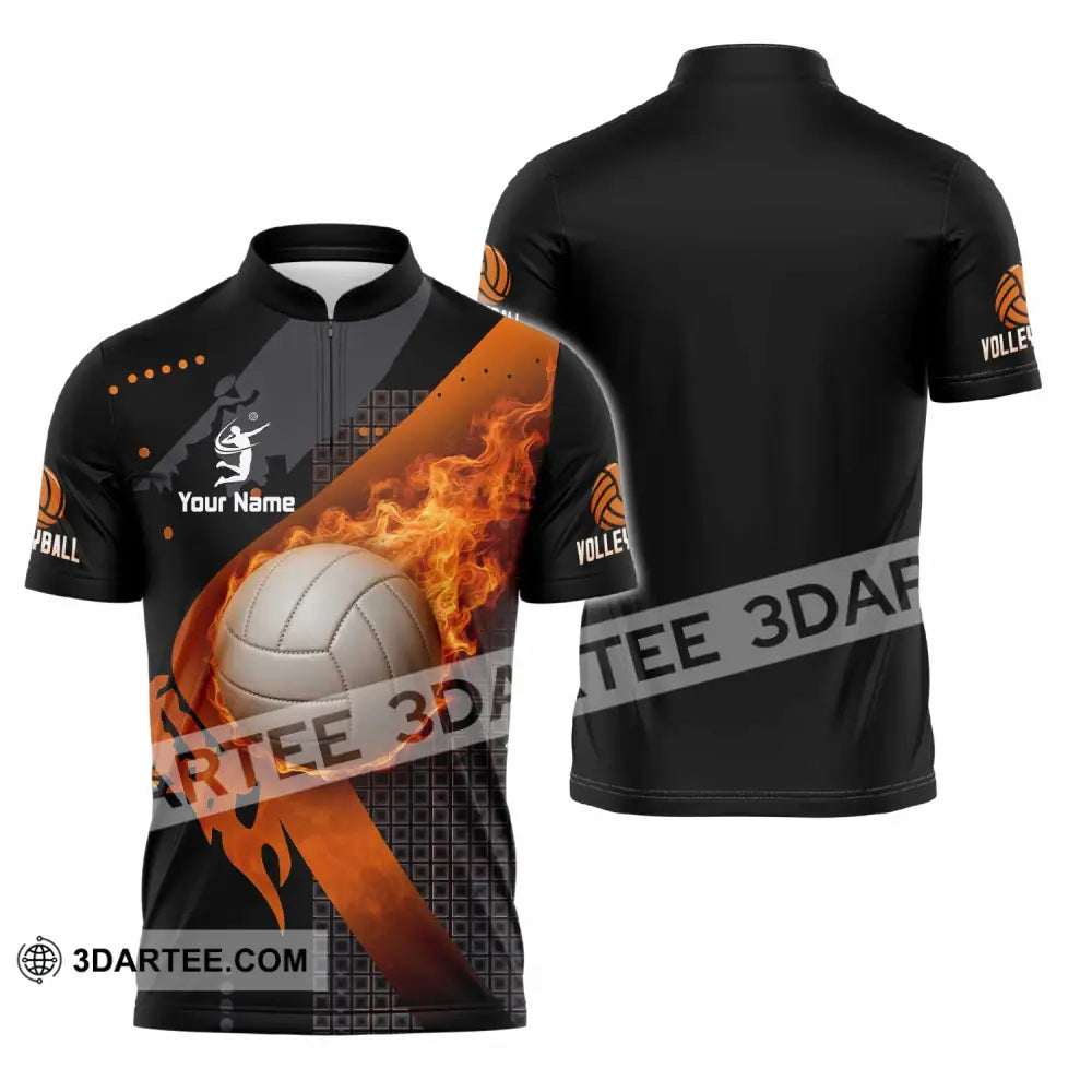 Unisex Shirt - Custom Volleyball Shirt - Zipper Polo Shirt / S - T-shirt