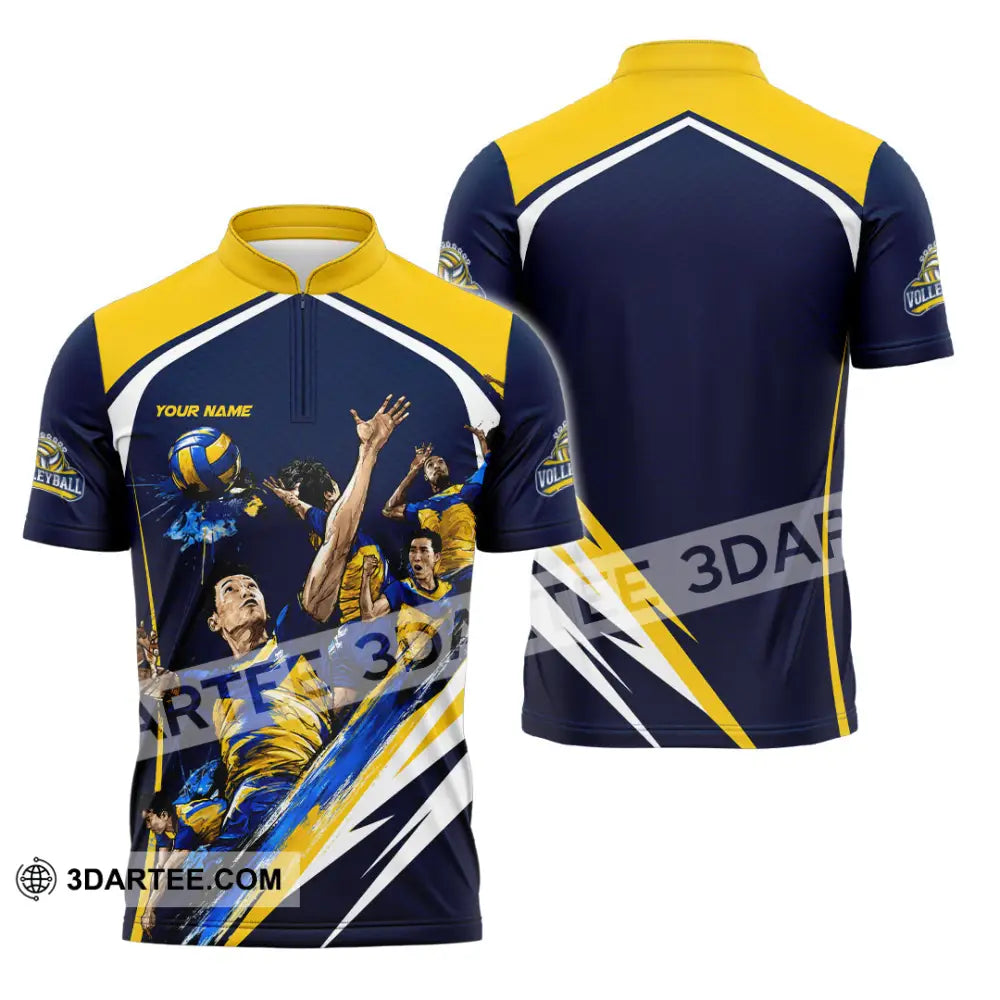 Unisex Shirt - Custom Volleyball Shirt - Zipper Polo Shirt / S - T-shirt