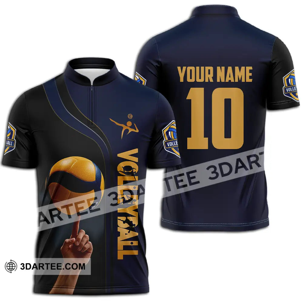 Unisex Shirt - Custom Volleyball Shirt Zipper Polo Shirt / S T-shirt