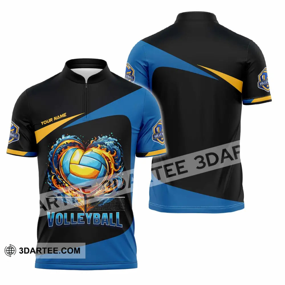 Unisex Shirt - Custom Volleyball Shirt Zipper Polo Shirt / S T-shirt