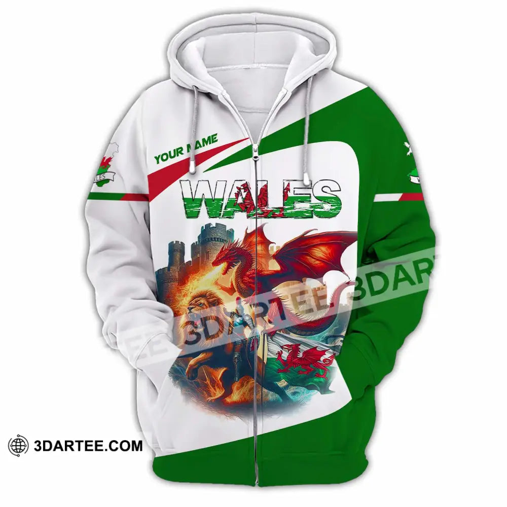 Unisex Shirt - Custom Wales Shirt Zipper Hoodie / S T-shirt