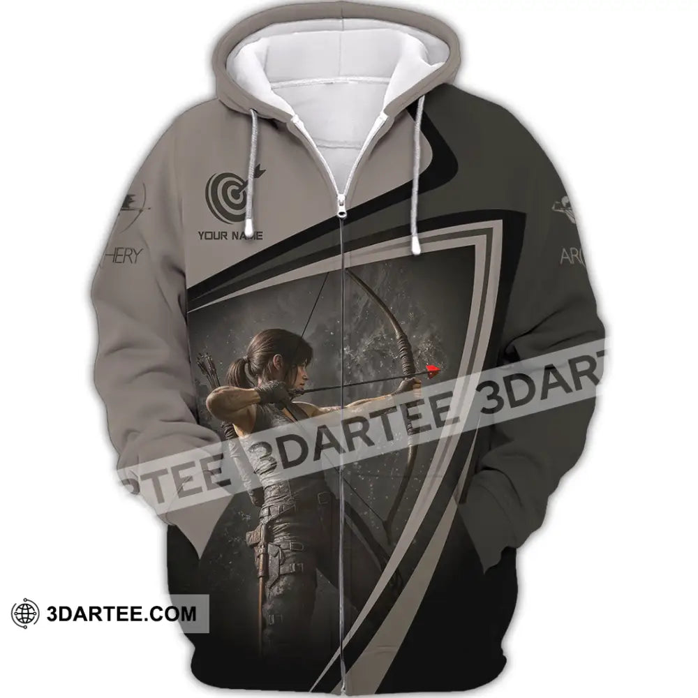 Unisex Shirt - Custom Warrior Archery Shirt Zipper Hoodie / S T-shirt
