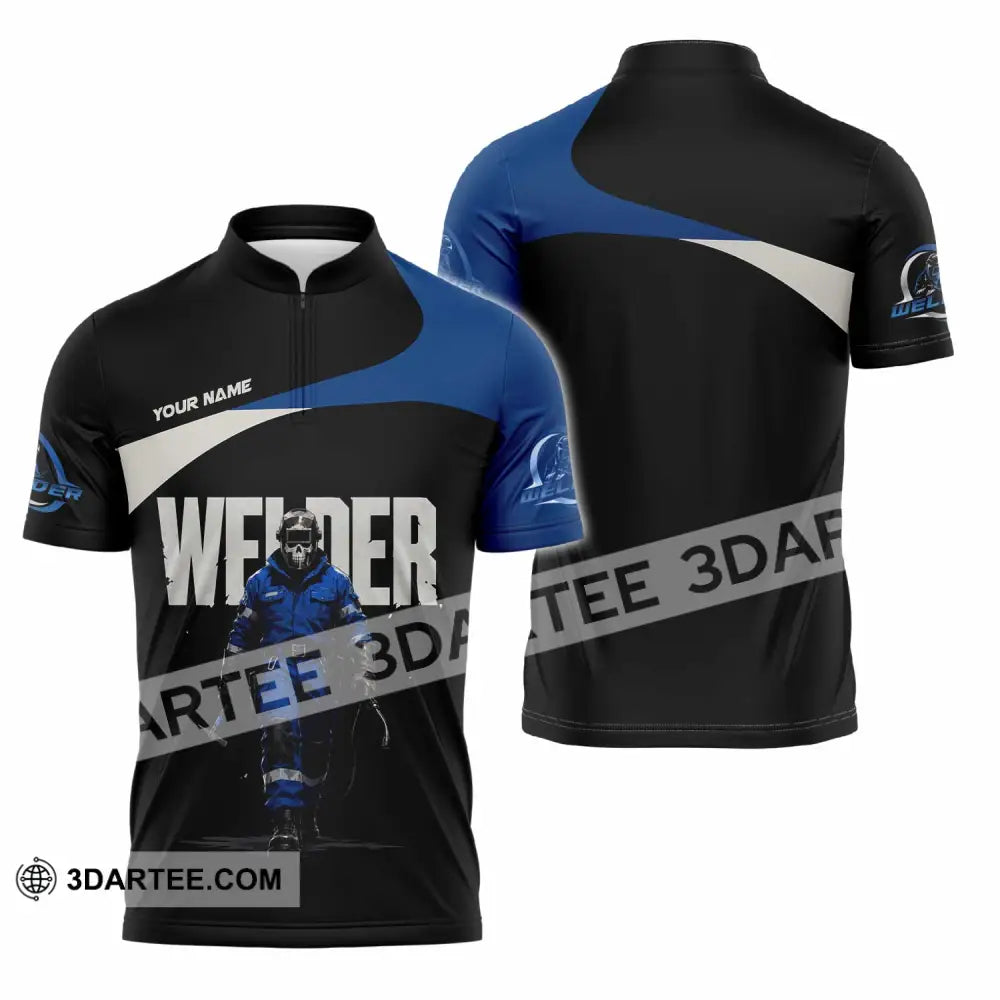 Unisex Shirt - Custom Welder Shirt - Zipper Polo Shirt / S - T-shirt