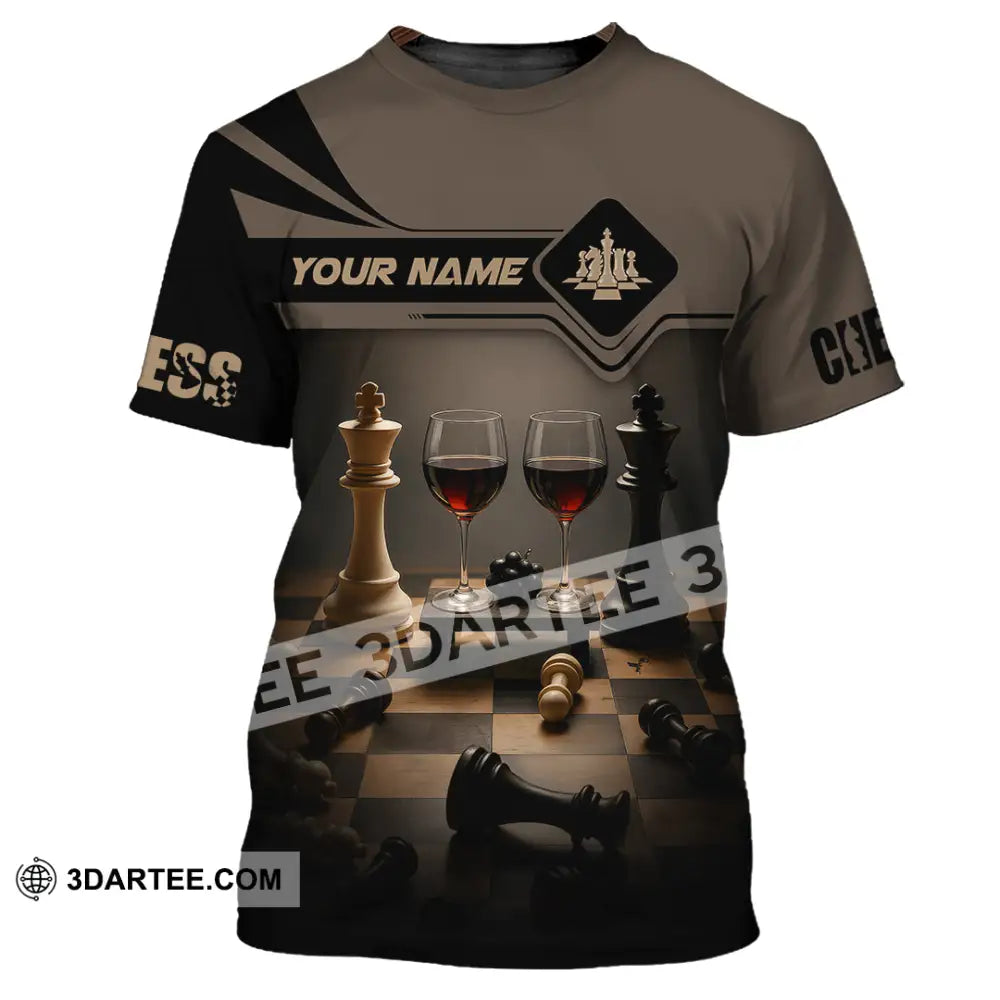 Unisex Shirt - Custom Wine Chess Shirt For Couple T-Shirt / S T-shirt