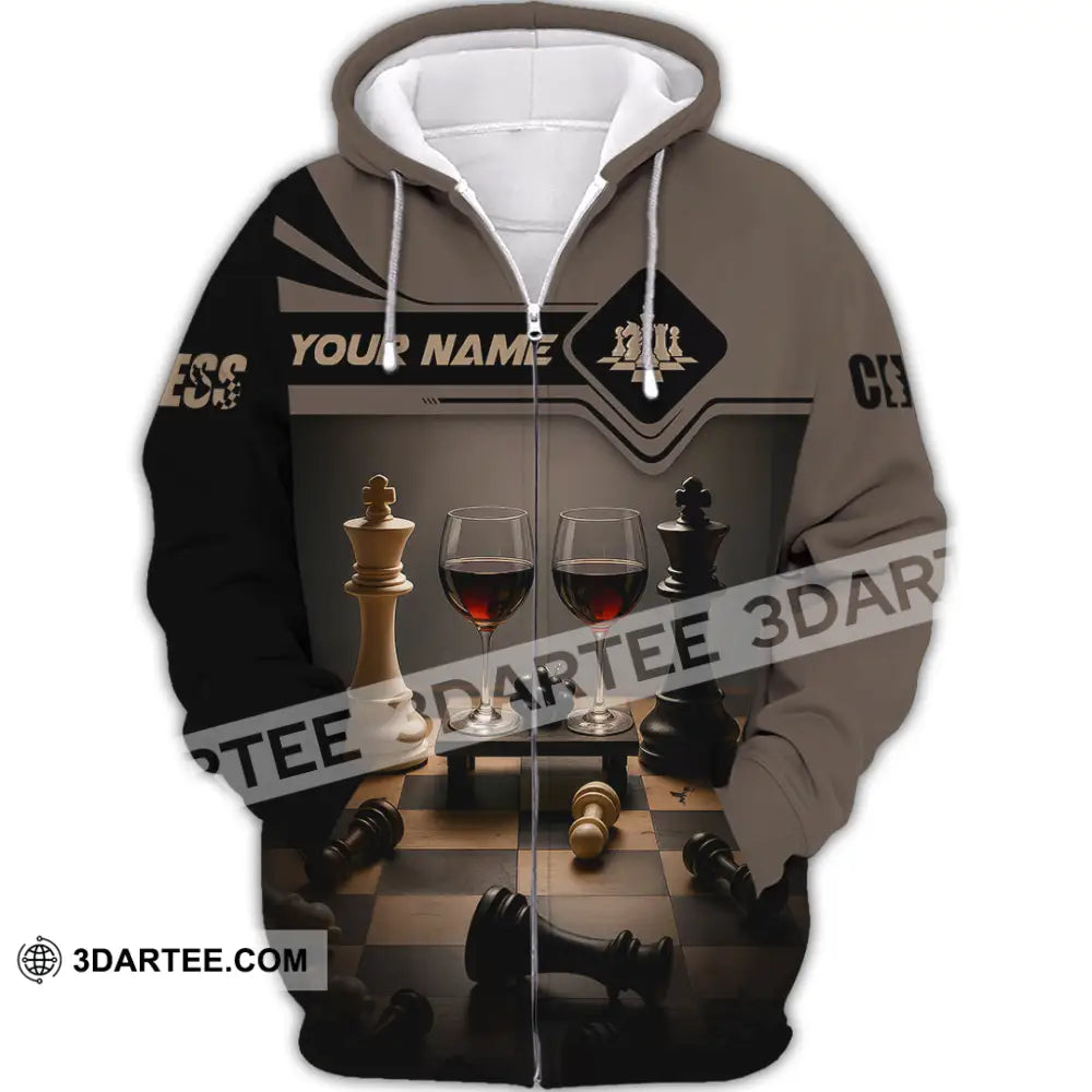 Unisex Shirt - Custom Wine Chess Shirt For Couple Zipper Hoodie / S T-shirt