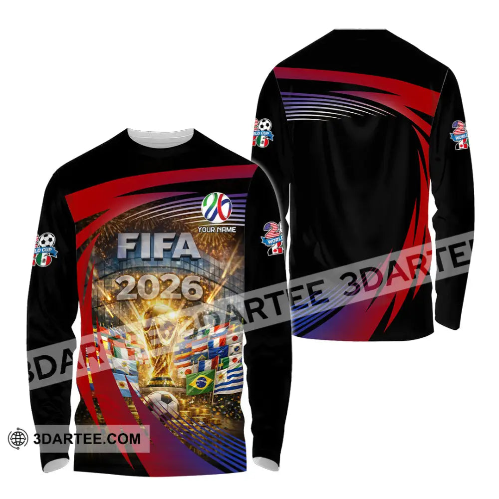 Unisex Shirt - Custom World Cup 2026 3D Shirt Long Sleeve Shirt / S T-shirt