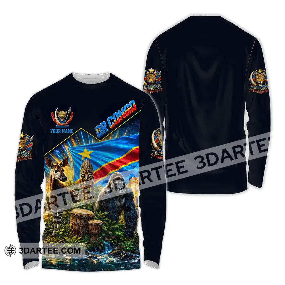 Unisex Shirt - Custom World Cup 2026 Dr Congo Shirt - Long Sleeve Shirt / S - T-shirt