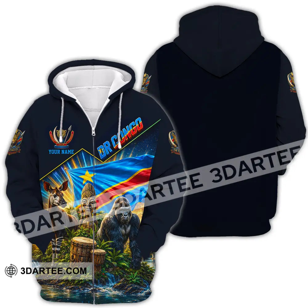 Unisex Shirt - Custom World Cup 2026 Dr Congo Shirt - Zipper Hoodie / S - T-shirt