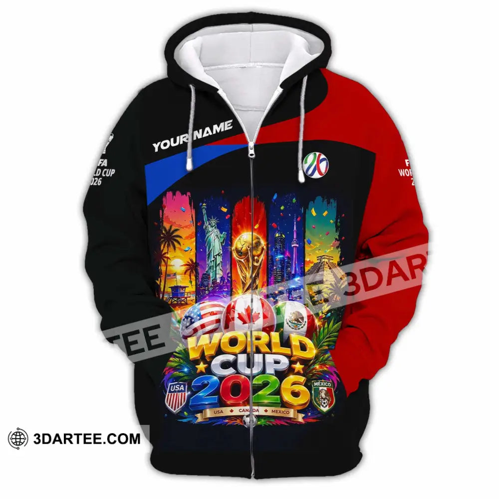Unisex Shirt - Custom World Cup 2026 Shirt - Zipper Hoodie / S - T-shirt