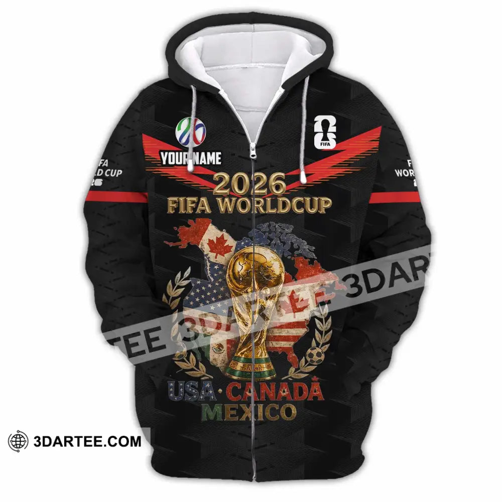 Unisex Shirt - Custom World Cup 2026 Shirt - Zipper Hoodie / S - T-shirt