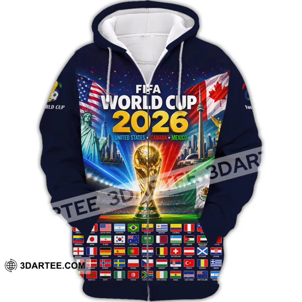Unisex Shirt - Custom World Cup 2026 Shirt - Zipper Hoodie / S - T-shirt