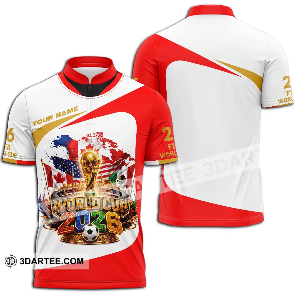 Unisex Shirt - Custom World Cup 2026 Shirt - Zipper Polo Shirt / S - T-shirt