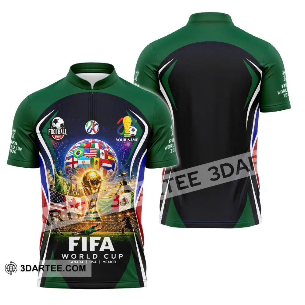 Unisex Shirt - Custom World Cup 2026 Shirt - Zipper Polo Shirt / S - T-shirt