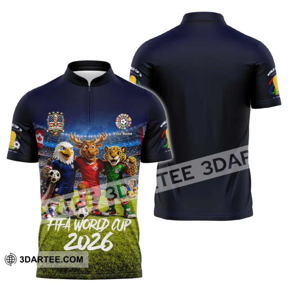 Unisex Shirt - Custom World Cup 2026 Shirt - Zipper Polo Shirt / S - T-shirt