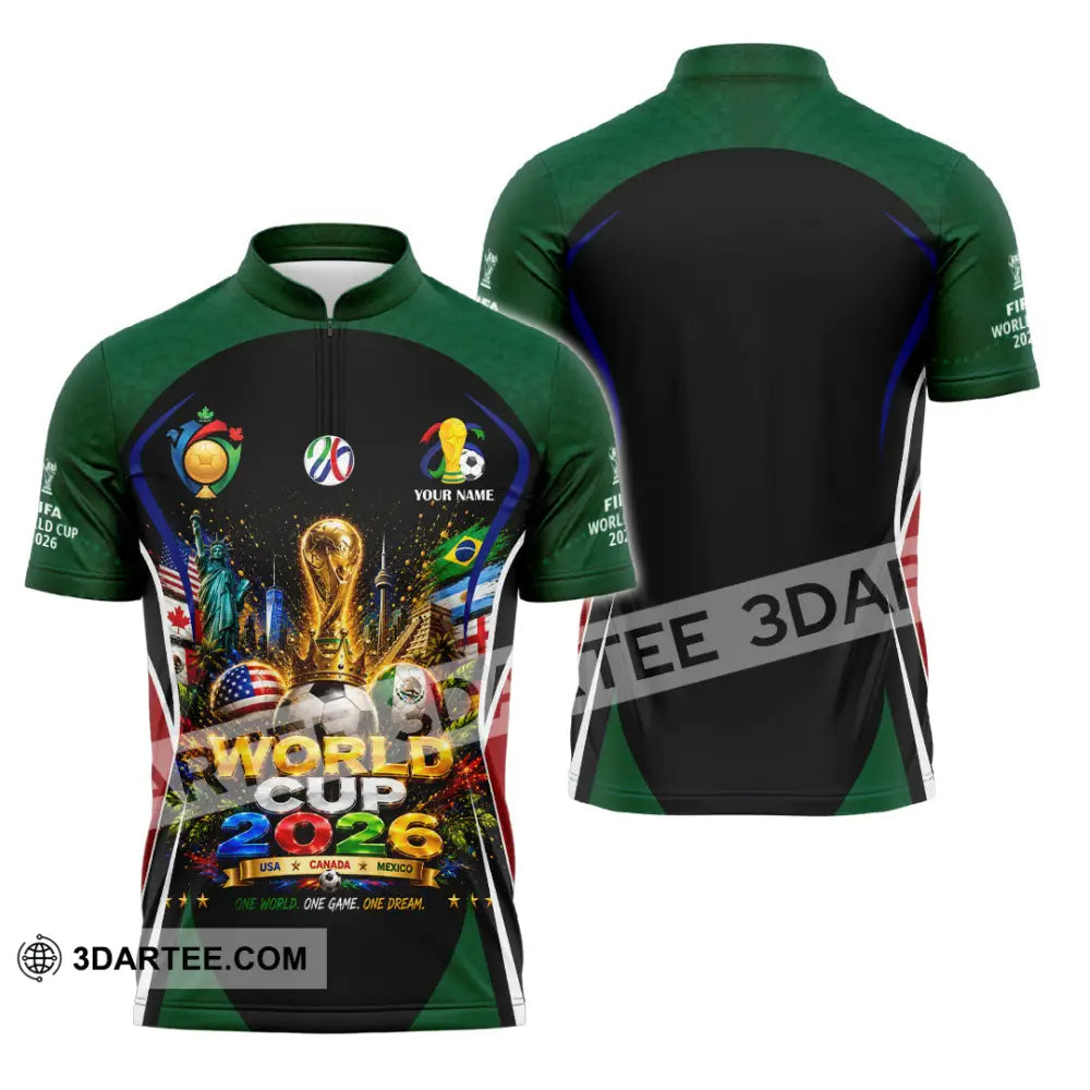 Unisex Shirt - Custom World Cup 2026 Shirt - Zipper Polo Shirt / S - T-shirt