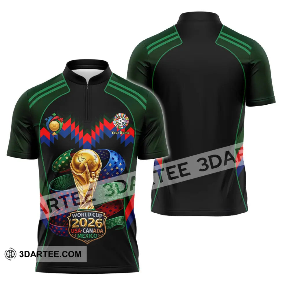 Unisex Shirt - Custom World Cup 2026 Shirt - Zipper Polo Shirt / S - T-shirt