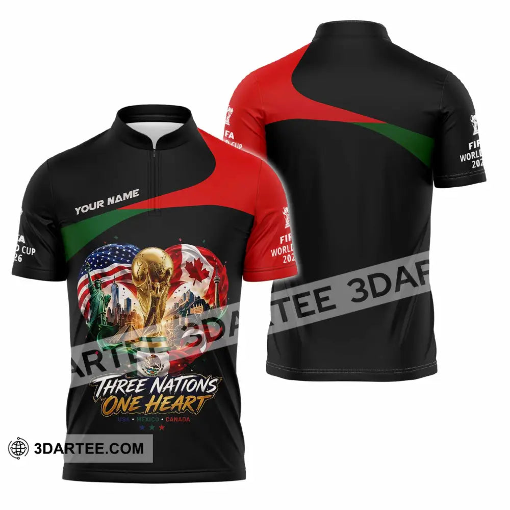 Unisex Shirt - Custom World Cup 2026 Shirt - Zipper Polo Shirt / S - T-shirt