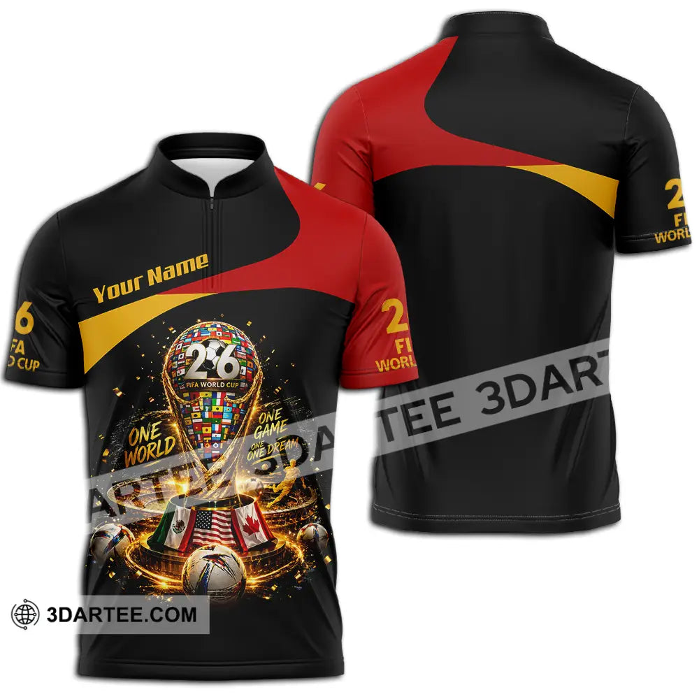 Unisex Shirt - Custom World Cup 2026 Shirt - Zipper Polo Shirt / S - T-shirt