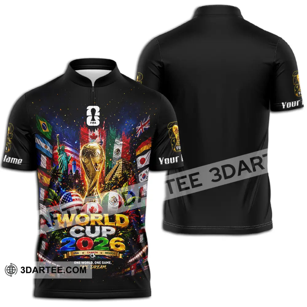 Unisex Shirt - Custom World Cup 2026 Shirt - Zipper Polo Shirt / S - T-shirt