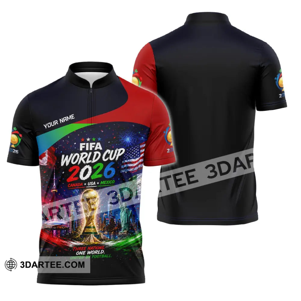 Unisex Shirt - Custom World Cup 2026 Shirt - Zipper Polo Shirt / S - T-shirt