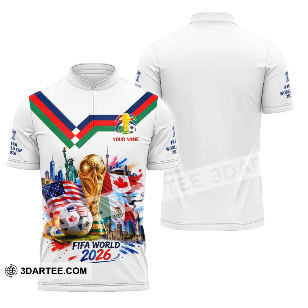 Unisex Shirt - Custom World Cup 2026 Shirt - Zipper Polo Shirt / S - T-shirt