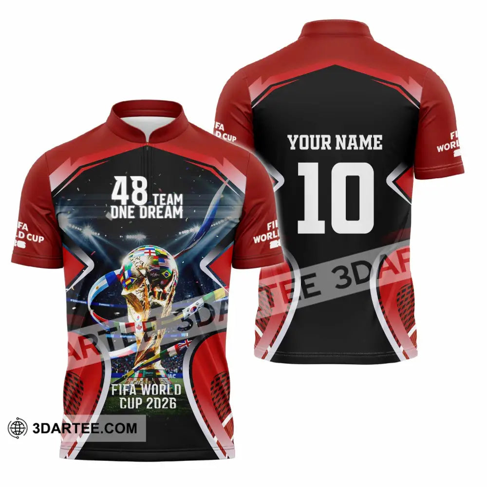 Unisex Shirt - Custom World Cup 2026 Shirt - Zipper Polo Shirt / S - T-shirt