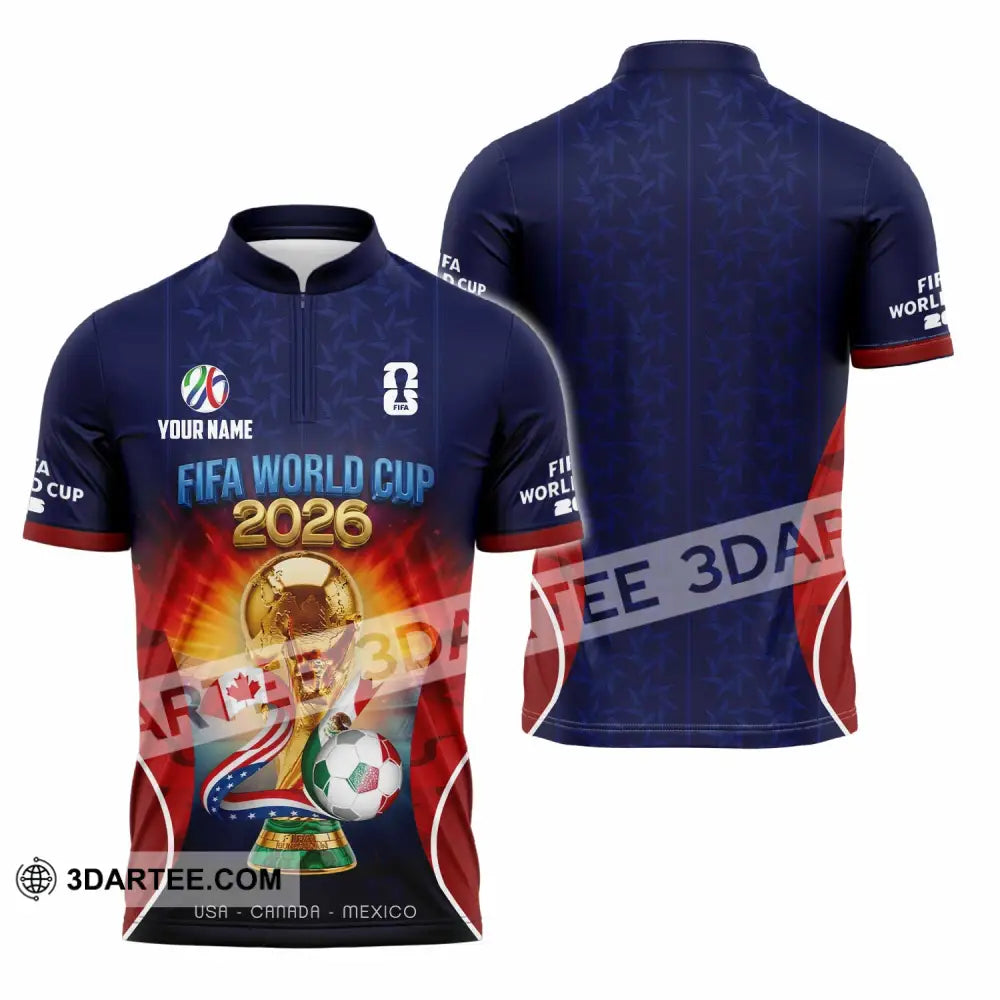 Unisex Shirt - Custom World Cup 2026 Shirt - Zipper Polo Shirt / S - T-shirt
