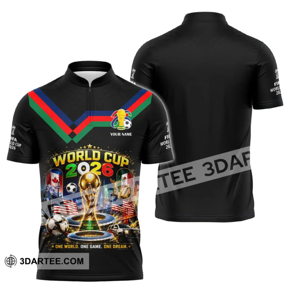 Unisex Shirt - Custom World Cup 2026 Shirt - Zipper Polo Shirt / S - T-shirt