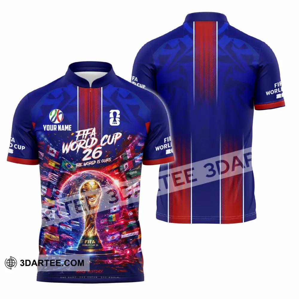 Unisex Shirt - Custom World Cup 2026 Shirt - Zipper Polo Shirt / S - T-shirt